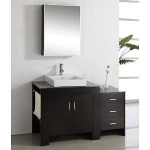 LUXExclusive Modern Single Sink Bathroom Vanity LUX MS 7079 L. 53.9 