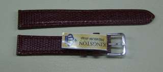 16MM MAROON LEATHER KINGSTON WATCH BAND,STRAP  