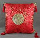 2pcs chinese New pure silk red cushion bedroom pillow cover home 