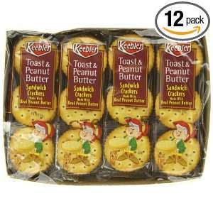 Keebler Sandwich Crackers, Toast & Peanut Butter, 8 Count Packages 