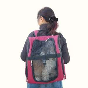  Backpack Pet Carrier   Burgundy