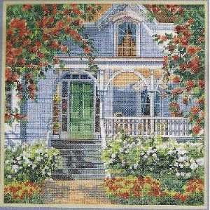  Red Rose Cottage   Counted Cross Stitch Kit   Bucilla 