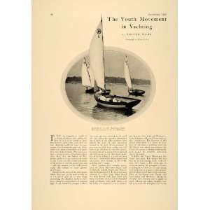 1928 Article Yacht Foster Ware Larchmont Boat Sail Regatta Club 