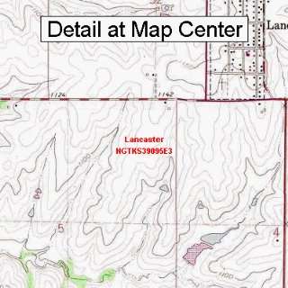 USGS Topographic Quadrangle Map   Lancaster, Kansas (Folded/Waterproof 