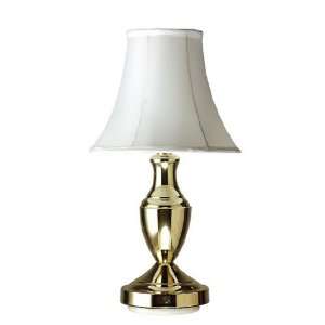  Classic Plated Brass Finish Linen Shade Table Lamp