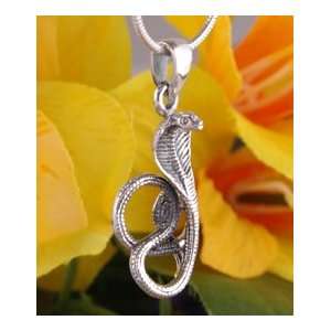  Sterling Silver King Cobra Pendant/Charm jpwjewelry 