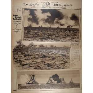  1927 USS Battleships Los Angeles Harbor Battle Practice 