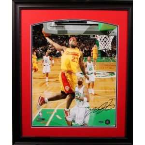  Lebron James Signed 16x20 Deluxe Frame with Logo 