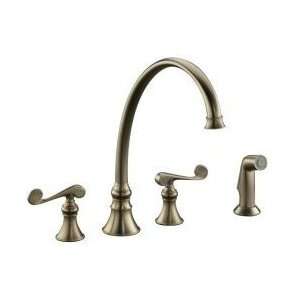  Kohler Kitchen Sink Faucet w/ Lever Handles K 16111 4 BV 