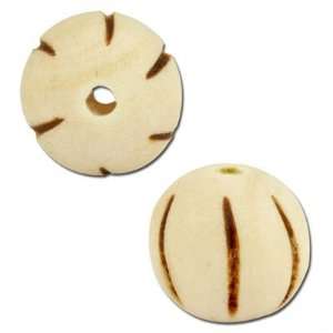  10mm White Round Burnt Wood Beads Arts, Crafts & Sewing