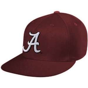  Zephyr Alabama Crimson Tide Crimson Logo Fitted Flat Bill 