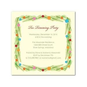  Holiday Party Invitations   Festive Pine By Night Owl 