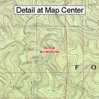  USGS Topographic Quadrangle Map   Elk Peak, Oregon (Folded 