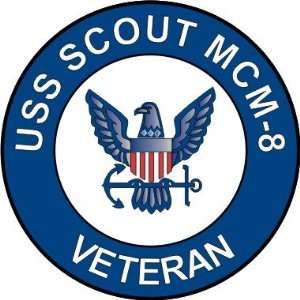  US Navy USS Scout MCM 8 Ship Veteran Decal Sticker 3.8 6 