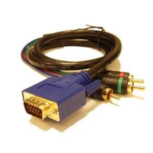  6 Foot SVGA to 3 RCA Component Cable Electronics