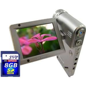   Camcorder with Rare 3.0 Inch Huge Flip LCD (8GB SDHC Memory Card