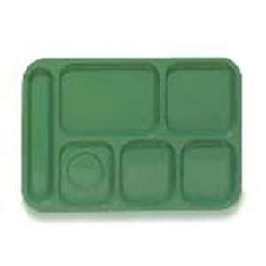 Lunch Tray, 6 Compartment, Left handed, Rainforest Green, ABS Plastic 