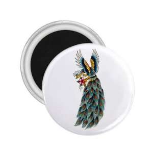  NEW Tattoo Peacock Bird Fridge Souvenir Magnet 2.25 Free 