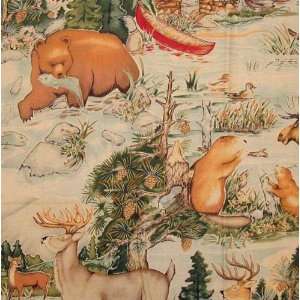  45 Wide Twin Peaks River Wild Teastain Fabric By The 