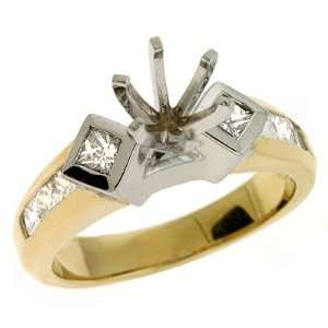   Sons EN6045 Two Tone Engagement Ring   14KTT  Size 7 S. Kashi & Sons