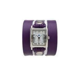    La Mer Collections   Simple Purple Leather Wrap Watch Jewelry