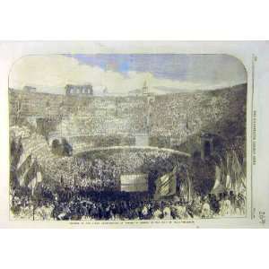 Festival Roman Amphitheatre Verona King Italy 1866 
