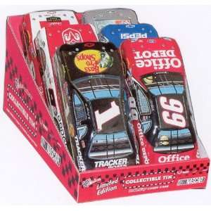 Nascar Collectible Tin Cars with Solid Milk Chocolate Cars (3 Oz)