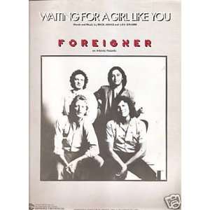  Sheet Music Waiting For A Girl Like You Foreigner 97 