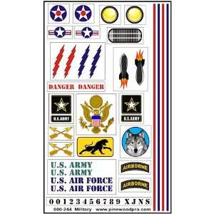  Military Pinewood Derby Stickers Toys & Games