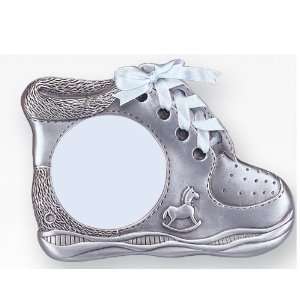  3 x 3 Baby Boy Shoe Pewter Picture Frame