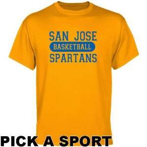  San Jose State Spartans Gold Custom Sport T shirt 