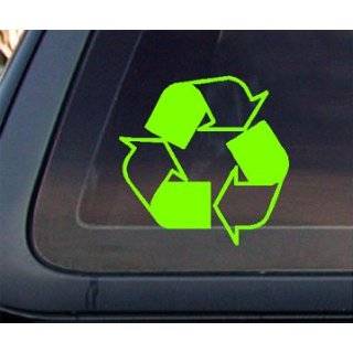 Recycling Symbol green vinyl cut out sticker 4.5