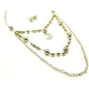  JCNY   Forever Young, Silver Link Chain & Earrings Set 
