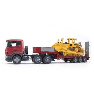   Mack Granite Flatbed Truck with JCB Loader Backhoe Toys & Games