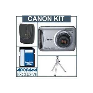  Canon Powershot A495 Digital Camera Kit,   Silver   with 