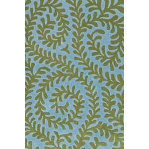  Vine Tufted Rug in Blue and Green