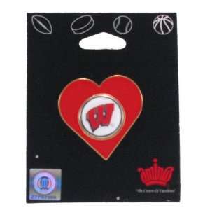  Wisconsin Badgers Heart Pin