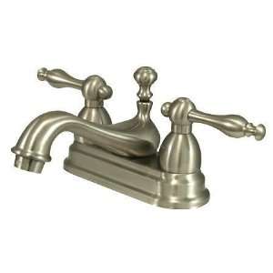 Kingston Brass Two Handle 4 in. Center Lavatory Faucet KS3608NL, Satin 