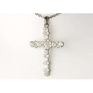   Holy Cross Religion Long Holy Iced Out Pendant Necklace Jewelry