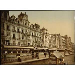   Reprint of The beach and hotels, Ostend, Belgium