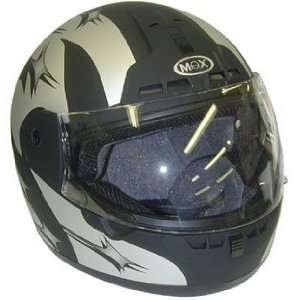  Max603 Dot Flat Black Full Face Motorcycle Helmet Large 