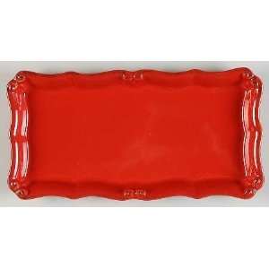 Casafina Vintage Port Red Rectangular Tray, Fine China 