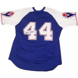 Hank Aaron Autographed Jersey   Authentic  Sports 