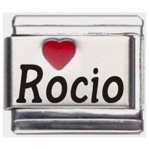  Rocio Red Heart Laser Name Italian Charm Link Jewelry