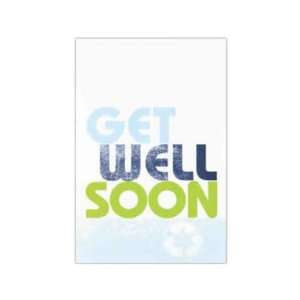    Ink verse and name   Card with with get well soon text, recycling 