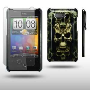  HTC GRATIA SKULLS PATTERN BACK COVER WITH SCREEN PROTECTOR 