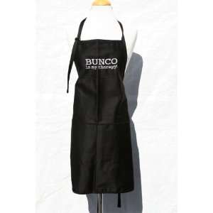    Black Embroidered Apron Bunco Is My Therapy