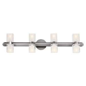  Astor Series 8 Light 34 Brushed Steel Vanity Fixture with 