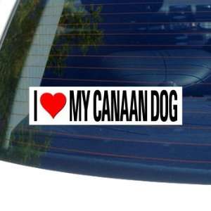  I Love Heart My CANAAN DOG   Dog Breed   Window Bumper 