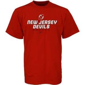  Reebok New Jersey Devils Youth Red Bevel Up T shirt 